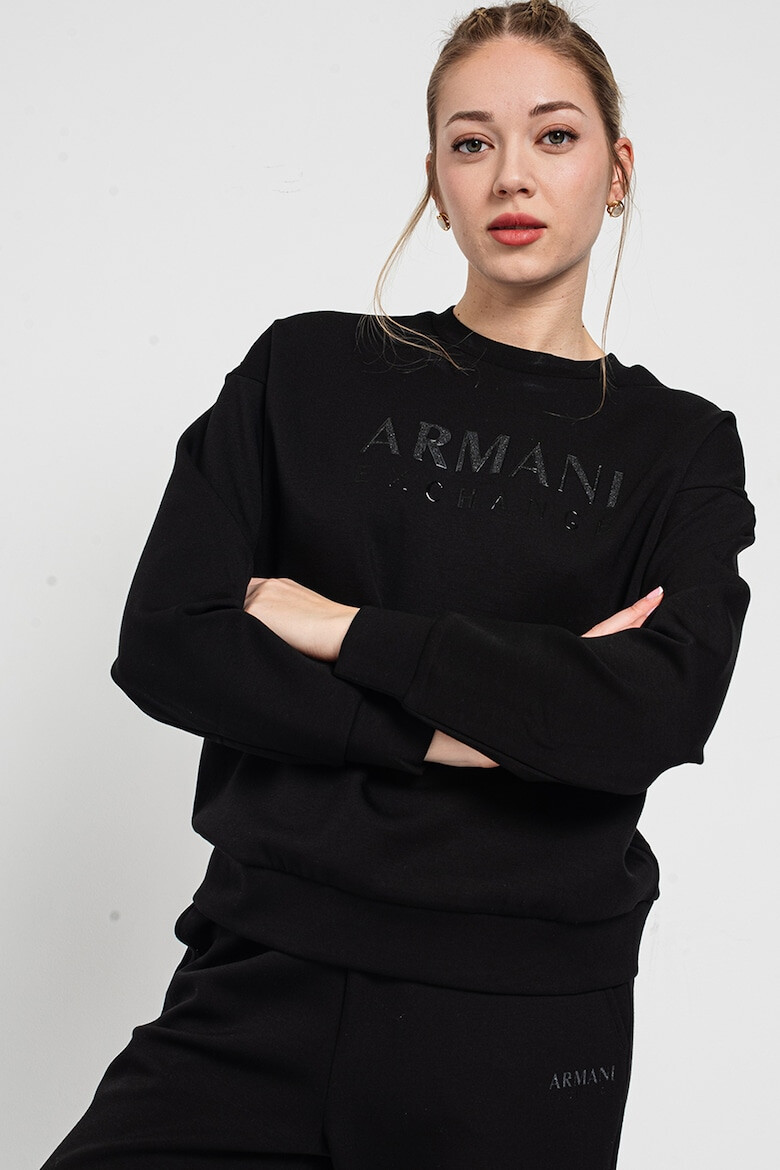 ARMANI EXCHANGE Суитшърт с овално деколте и лого - Pepit.bg