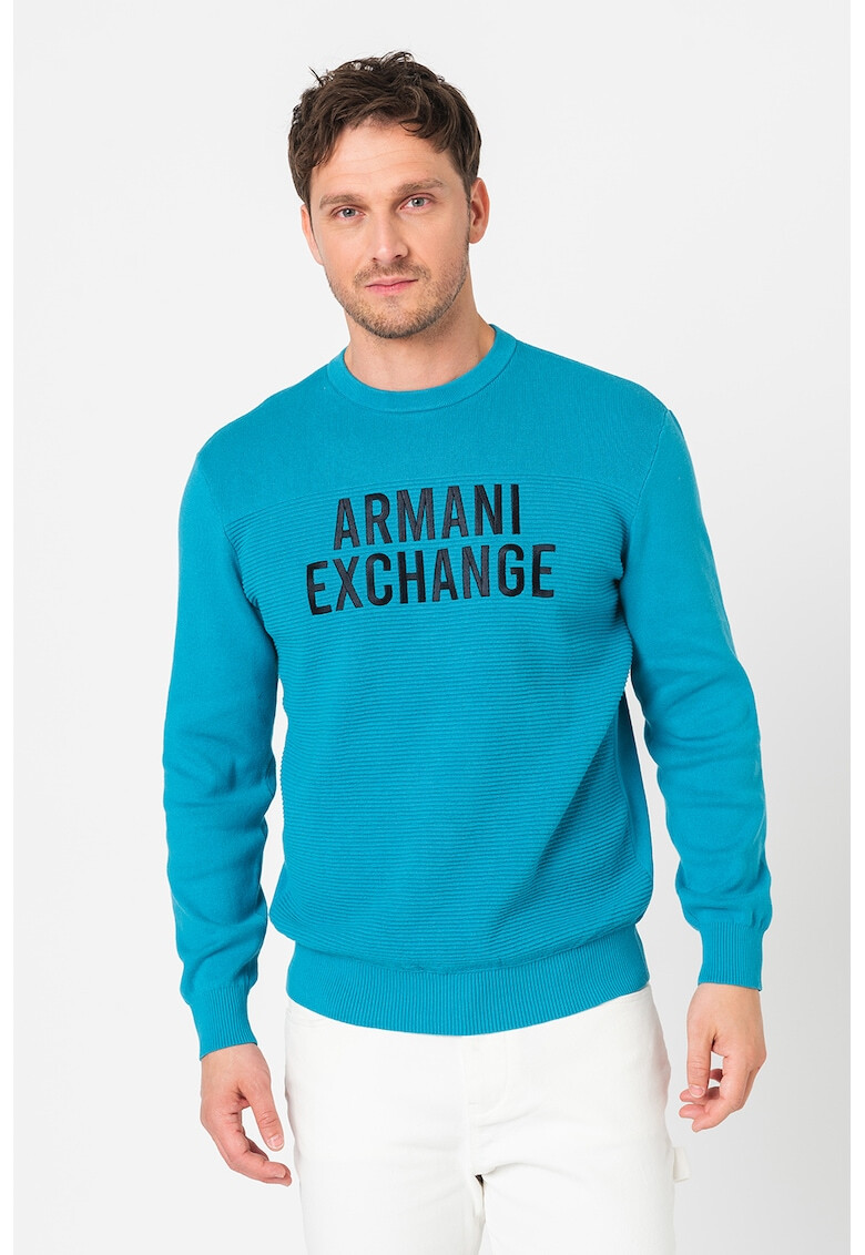 ARMANI EXCHANGE Суитшърт с овално деколте и лого - Pepit.bg