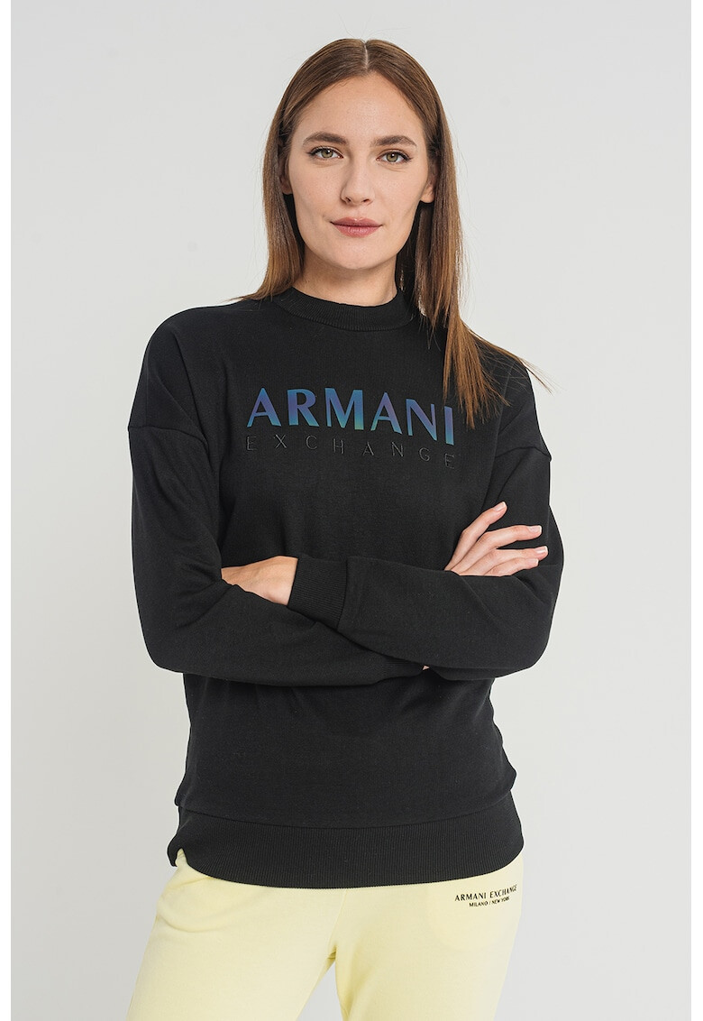 ARMANI EXCHANGE Суитшърт с овално деколте и лого - Pepit.bg