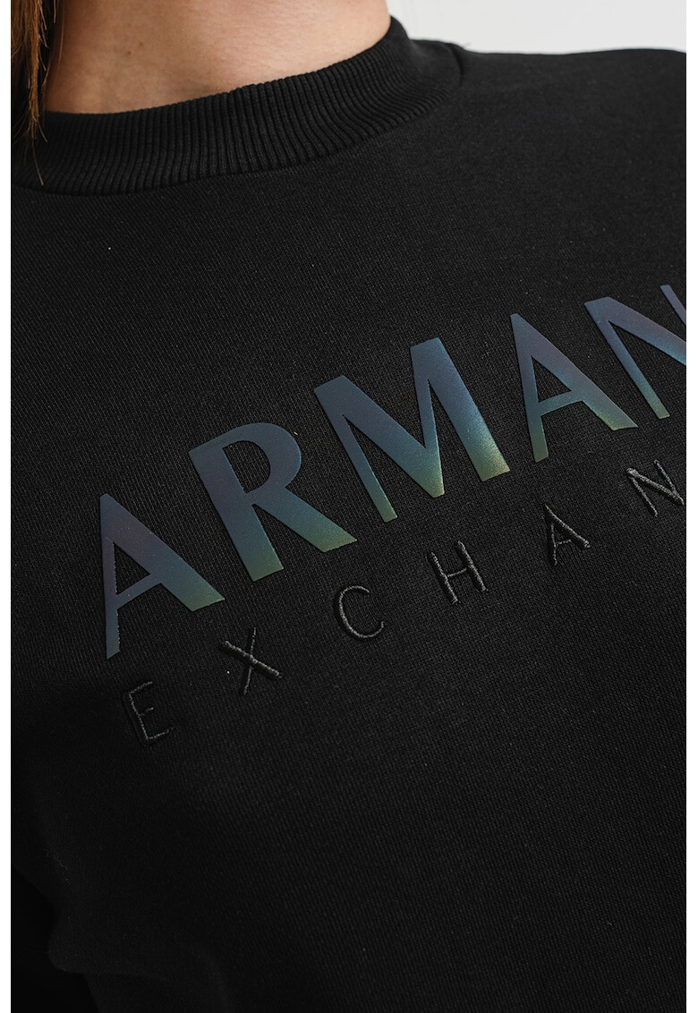 ARMANI EXCHANGE Суитшърт с овално деколте и лого - Pepit.bg