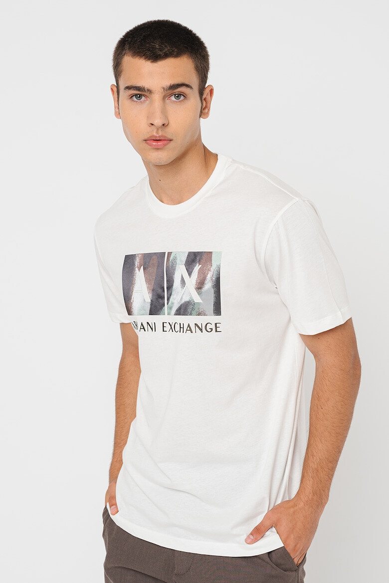 ARMANI EXCHANGE Тениска от памук с лого - Pepit.bg