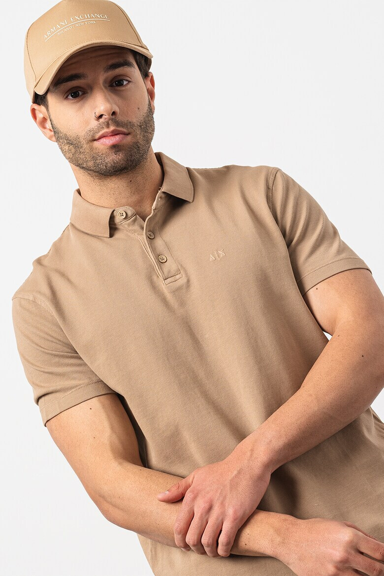 ARMANI EXCHANGE Тениска от пике с яка - Pepit.bg
