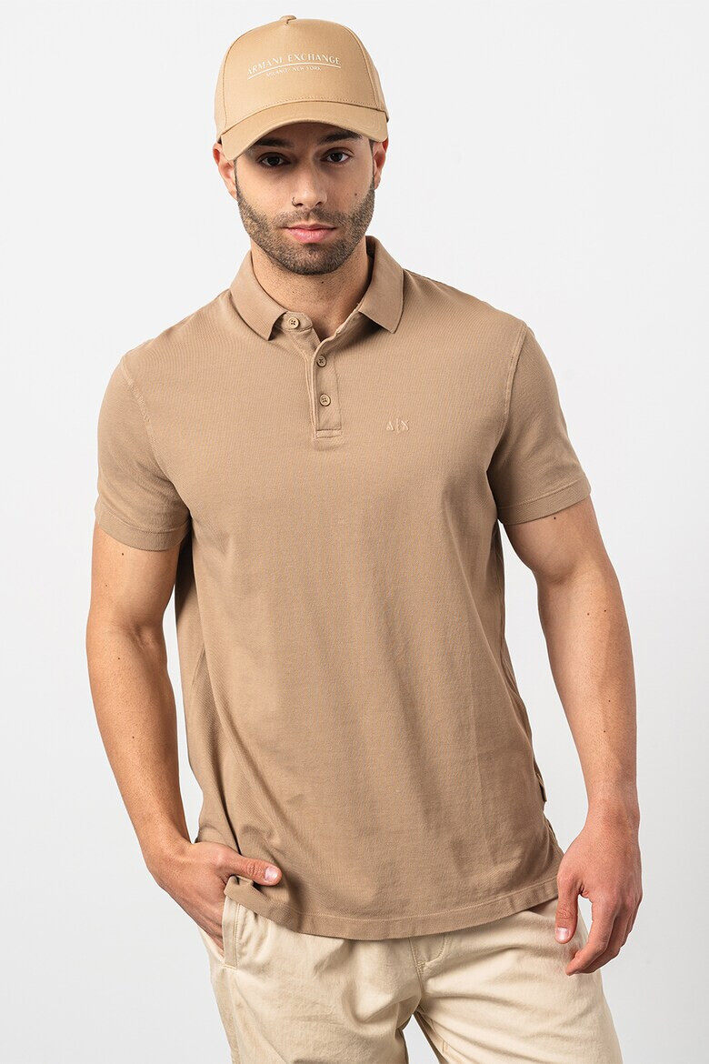 ARMANI EXCHANGE Тениска от пике с яка - Pepit.bg