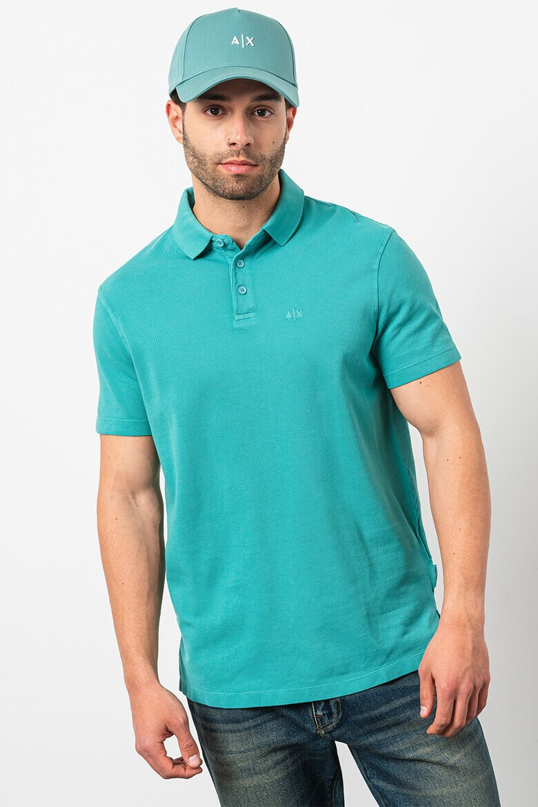 ARMANI EXCHANGE Тениска от пике с яка - Pepit.bg