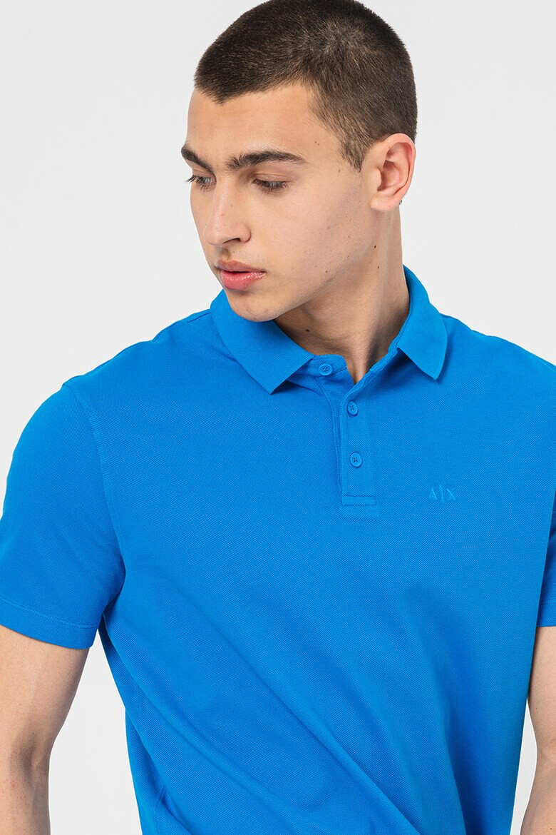 ARMANI EXCHANGE Тениска от пике с яка - Pepit.bg