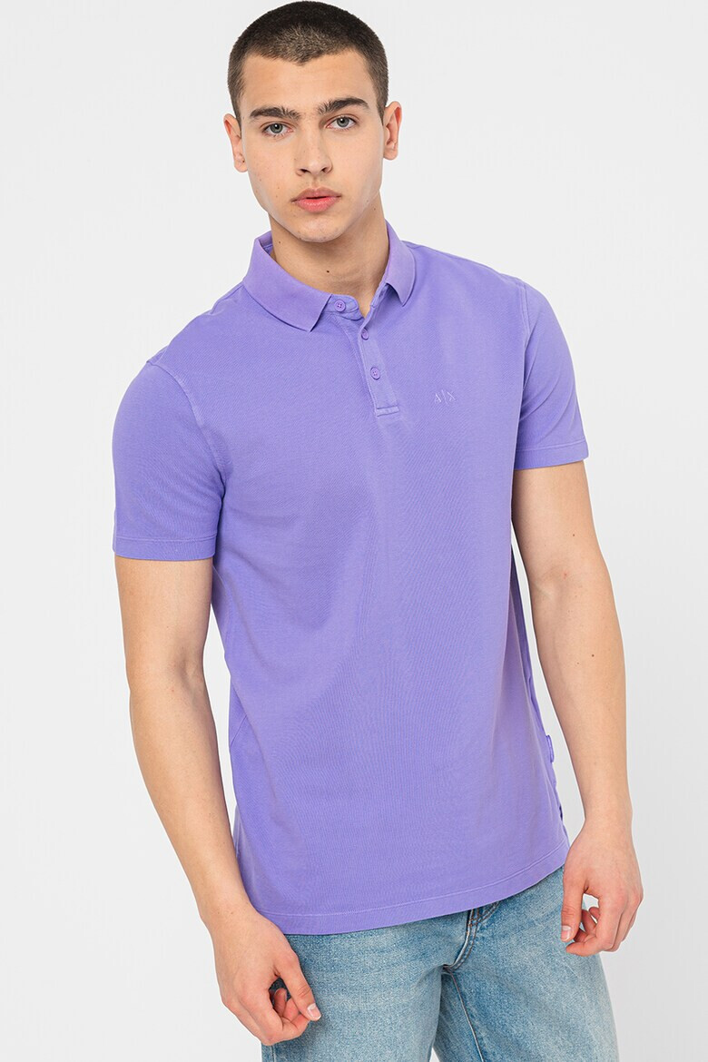 ARMANI EXCHANGE Тениска от пике с яка - Pepit.bg