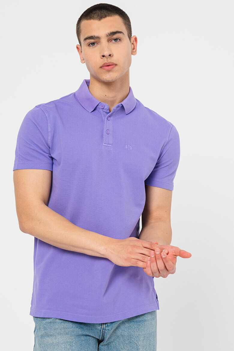ARMANI EXCHANGE Тениска от пике с яка - Pepit.bg
