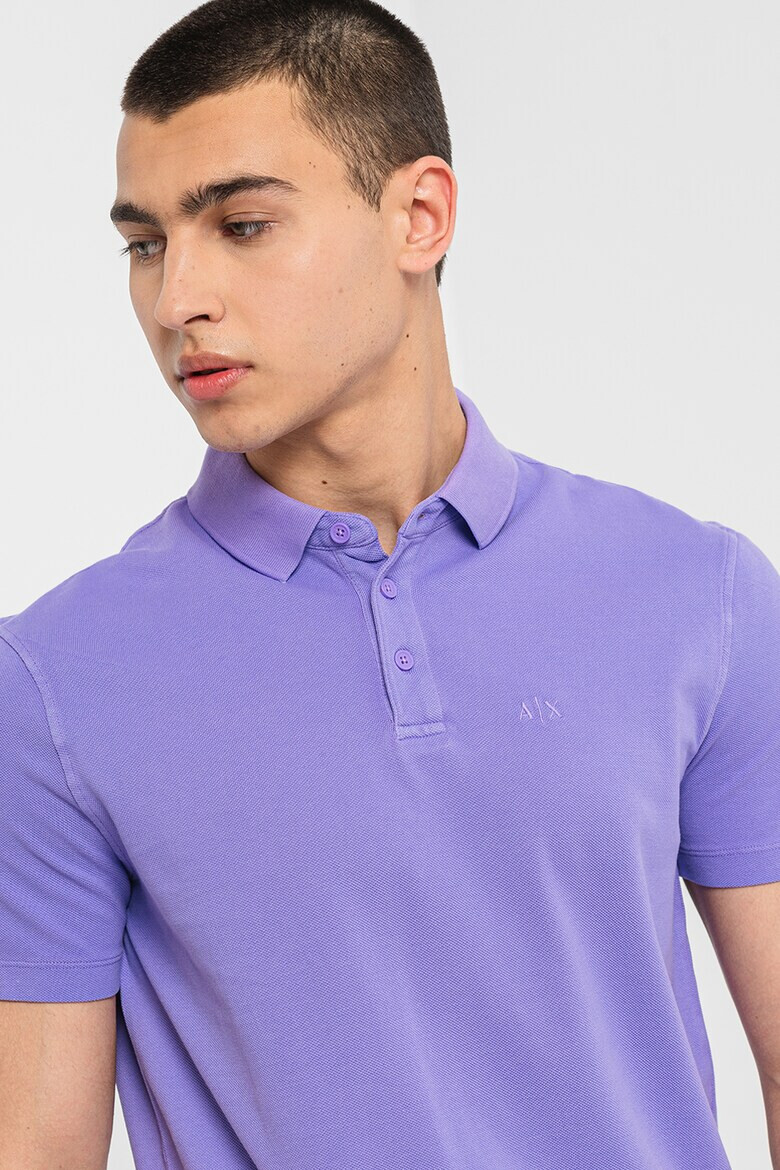 ARMANI EXCHANGE Тениска от пике с яка - Pepit.bg