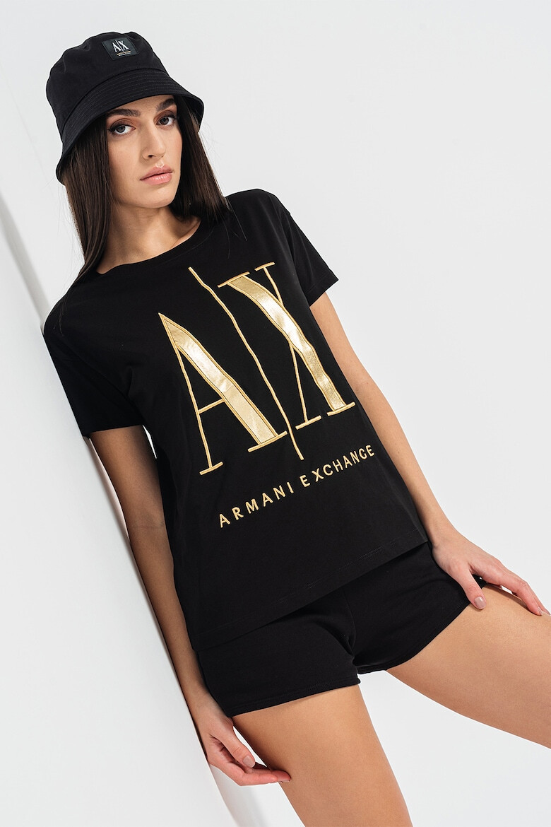 ARMANI EXCHANGE Тениска с бродирано лого - Pepit.bg
