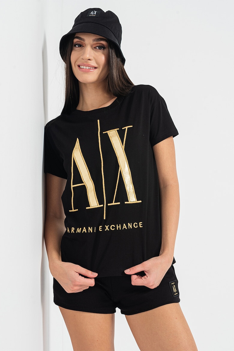 ARMANI EXCHANGE Тениска с бродирано лого - Pepit.bg