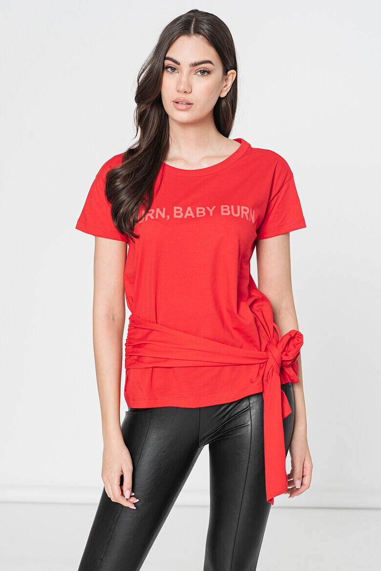 ARMANI EXCHANGE Тениска с десен и възел - Pepit.bg