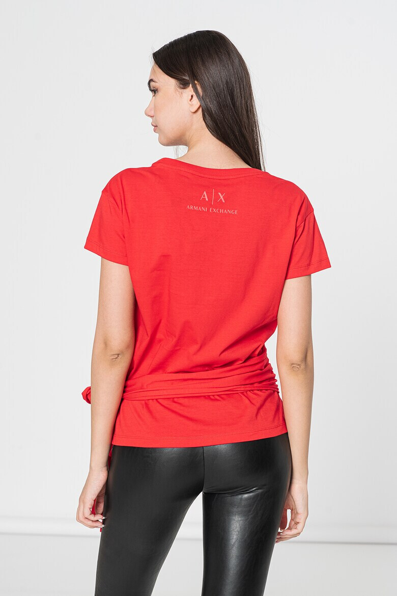 ARMANI EXCHANGE Тениска с десен и възел - Pepit.bg