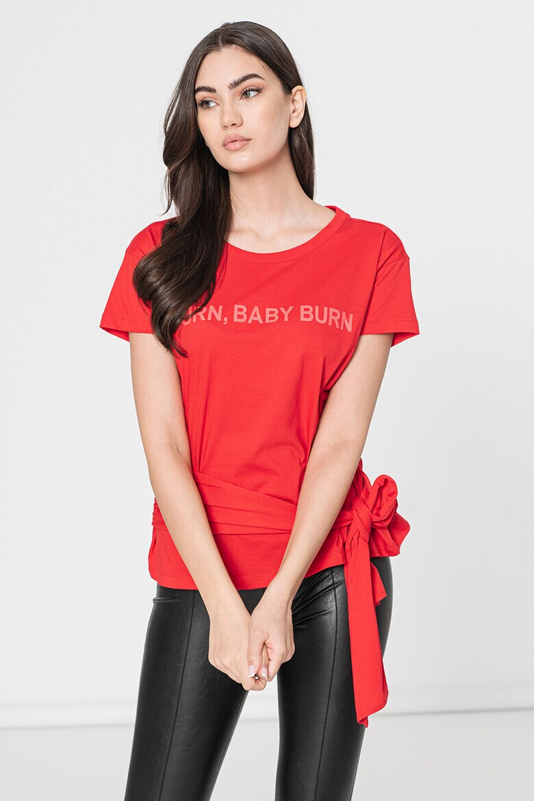ARMANI EXCHANGE Тениска с десен и възел - Pepit.bg