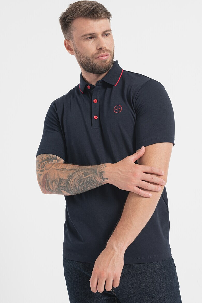 ARMANI EXCHANGE Тениска с яка и лого - Pepit.bg