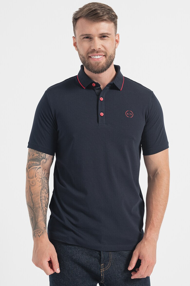 ARMANI EXCHANGE Тениска с яка и лого - Pepit.bg