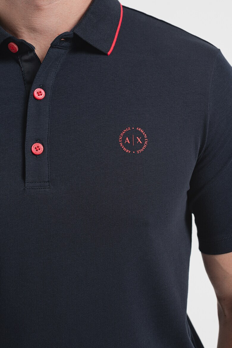 ARMANI EXCHANGE Тениска с яка и лого - Pepit.bg