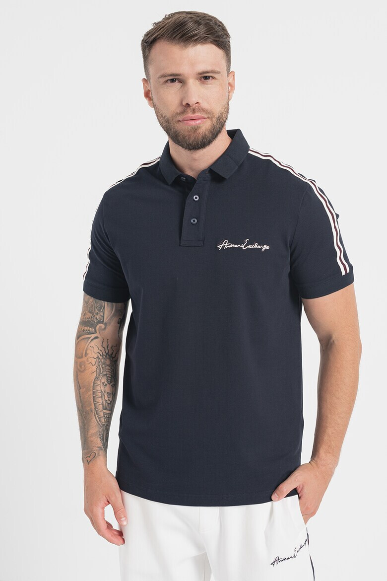 ARMANI EXCHANGE Тениска с яка и лого - Pepit.bg