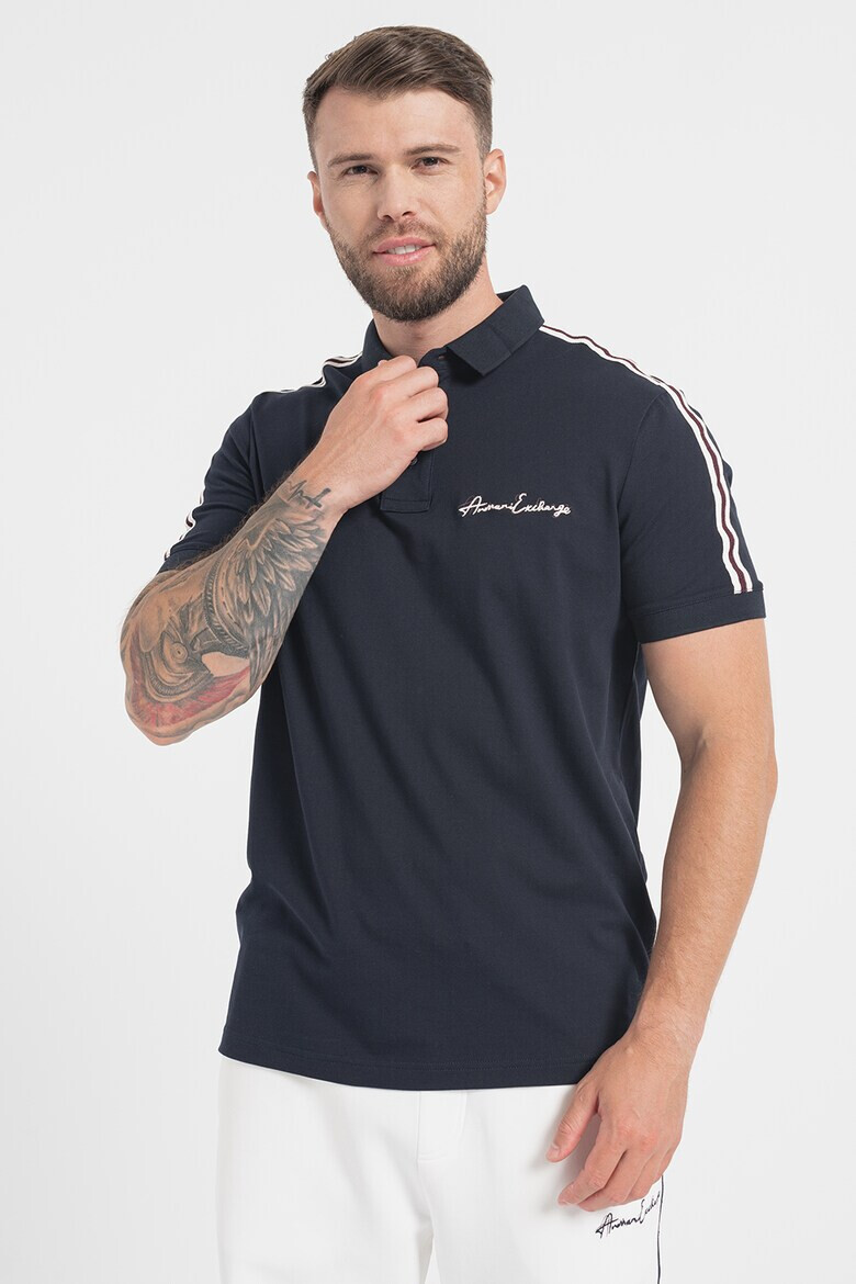 ARMANI EXCHANGE Тениска с яка и лого - Pepit.bg