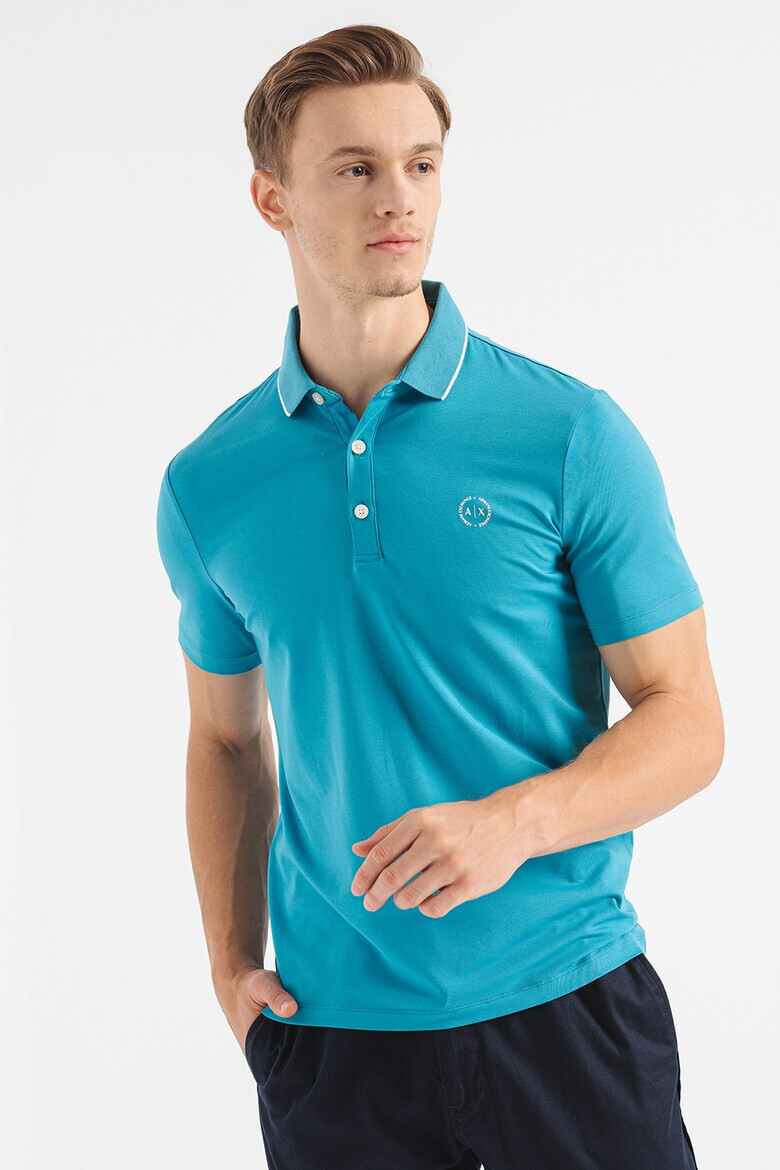 ARMANI EXCHANGE Тениска с яка и лого - Pepit.bg