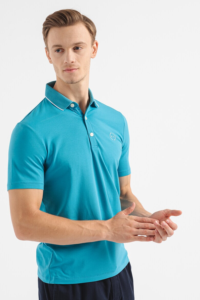 ARMANI EXCHANGE Тениска с яка и лого - Pepit.bg