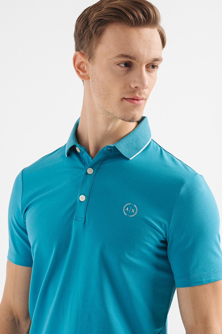 ARMANI EXCHANGE Тениска с яка и лого - Pepit.bg