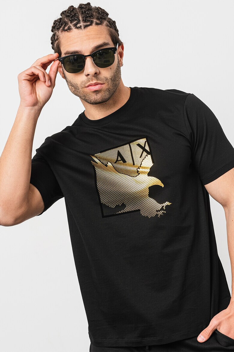 ARMANI EXCHANGE Тениска с контрастна шарка - Pepit.bg