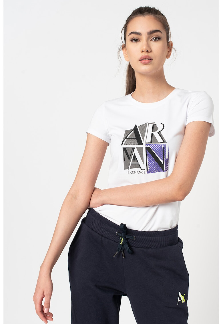 ARMANI EXCHANGE Тениска с контрастно лого - Pepit.bg