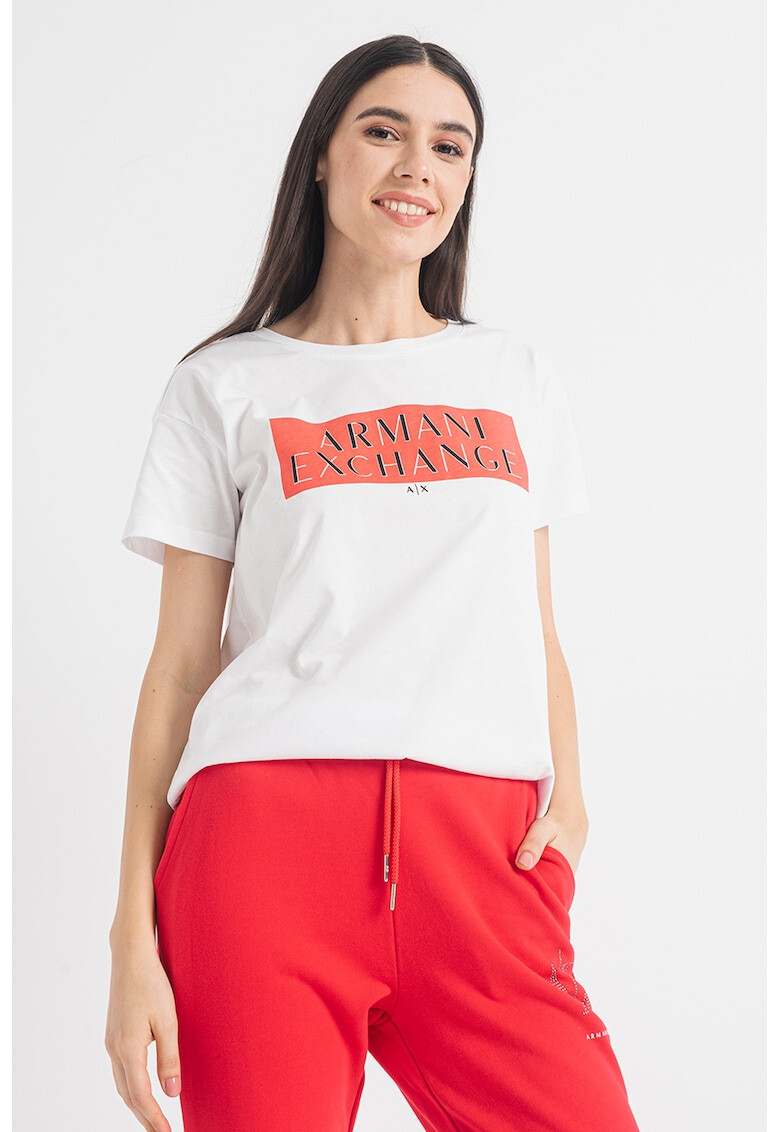 ARMANI EXCHANGE Тениска с контрастно лого - Pepit.bg