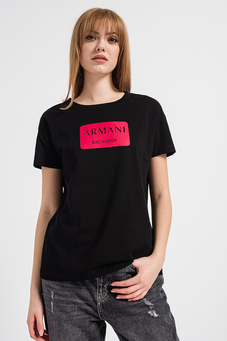 ARMANI EXCHANGE Тениска с контрастно лого - Pepit.bg