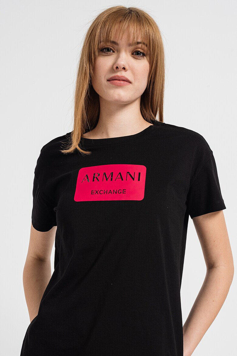 ARMANI EXCHANGE Тениска с контрастно лого - Pepit.bg
