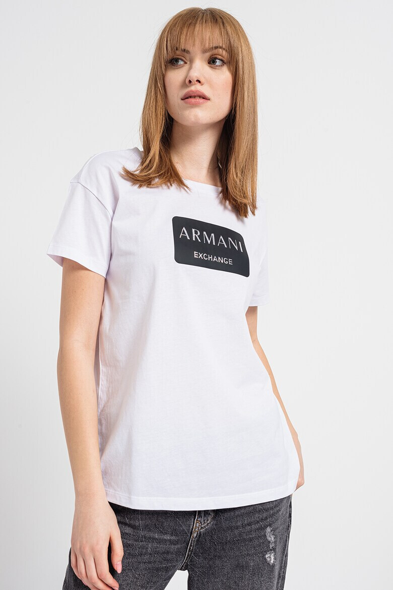 ARMANI EXCHANGE Тениска с контрастно лого - Pepit.bg