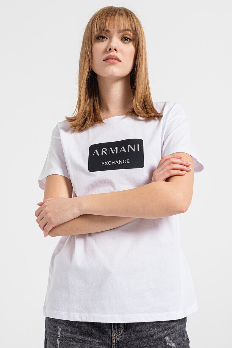 ARMANI EXCHANGE Тениска с контрастно лого - Pepit.bg