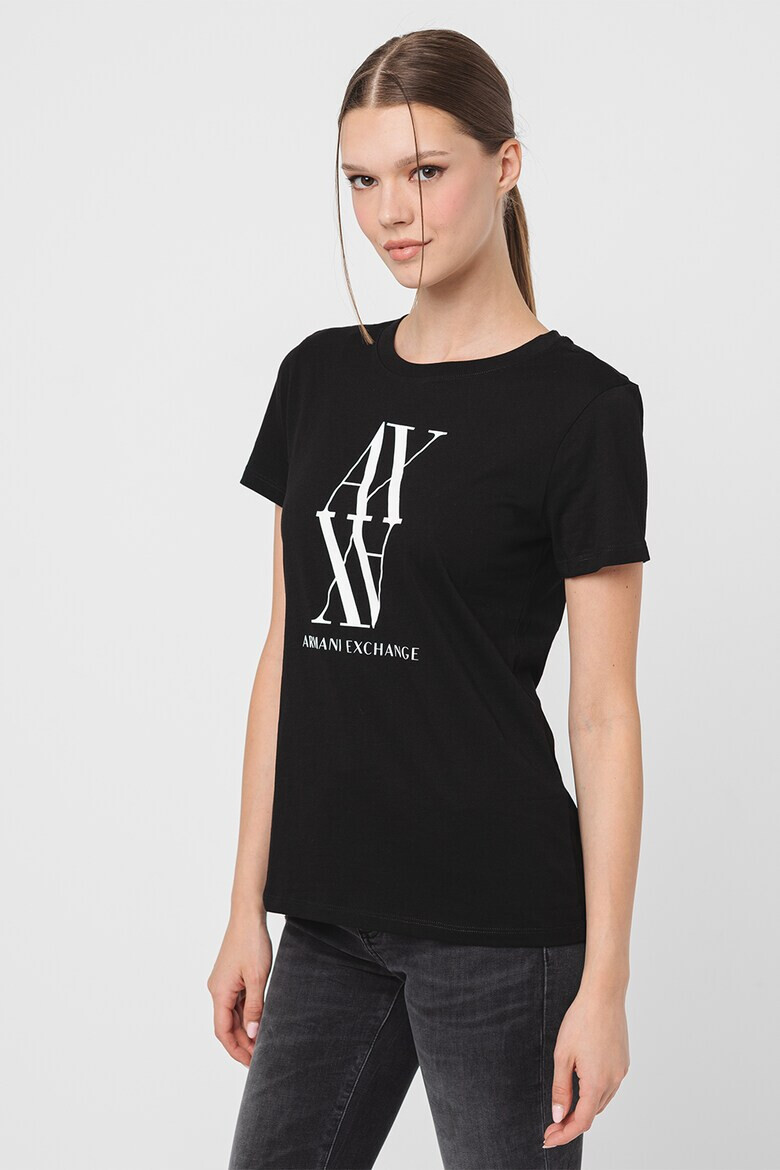 ARMANI EXCHANGE Тениска с контрастно лого - Pepit.bg