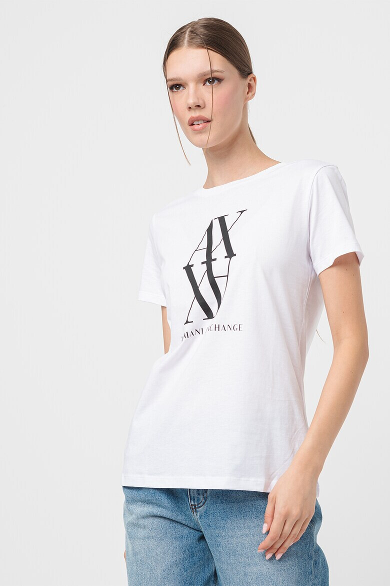 ARMANI EXCHANGE Тениска с контрастно лого - Pepit.bg
