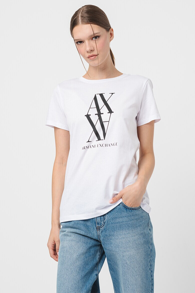 ARMANI EXCHANGE Тениска с контрастно лого - Pepit.bg