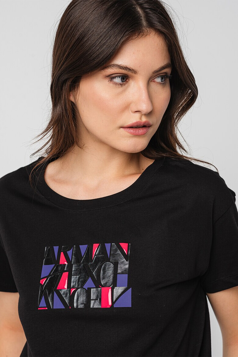 ARMANI EXCHANGE Тениска от памук с лого - Pepit.bg