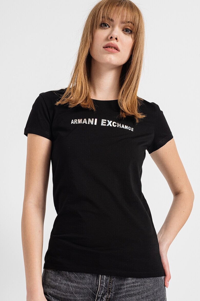 ARMANI EXCHANGE Тениска с лого на гърдите - Pepit.bg