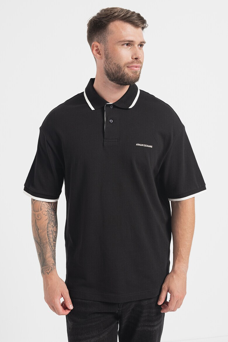 ARMANI EXCHANGE Тениска с лого и яка - Pepit.bg