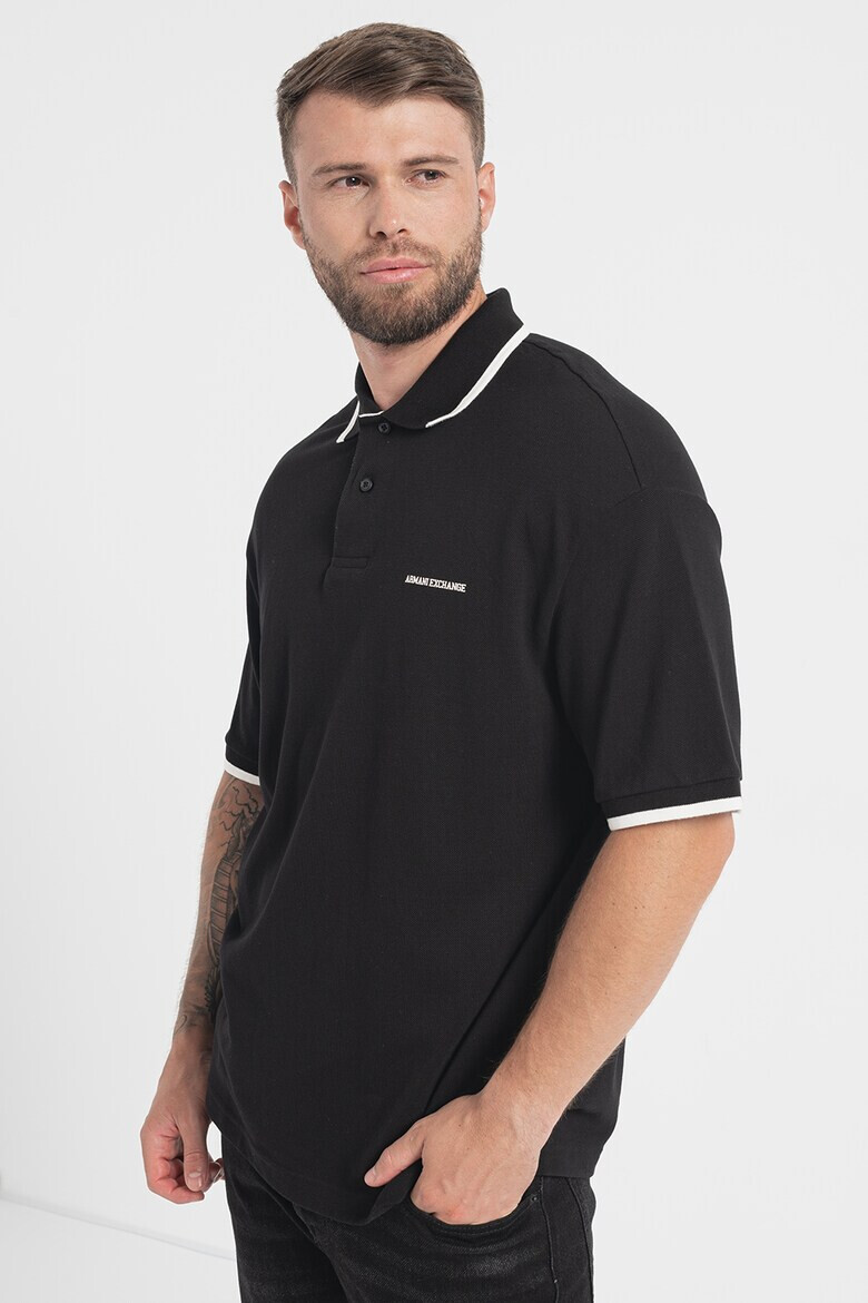 ARMANI EXCHANGE Тениска с лого и яка - Pepit.bg