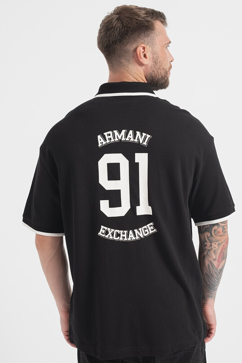 ARMANI EXCHANGE Тениска с лого и яка - Pepit.bg