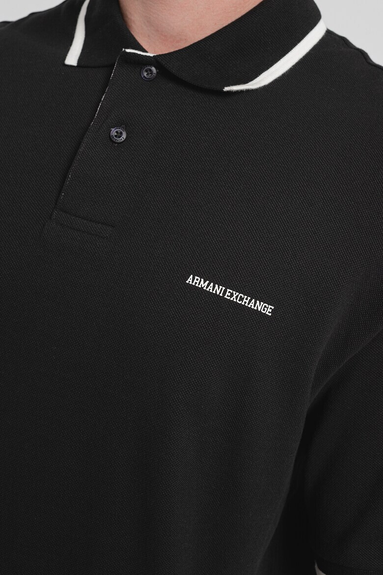 ARMANI EXCHANGE Тениска с лого и яка - Pepit.bg