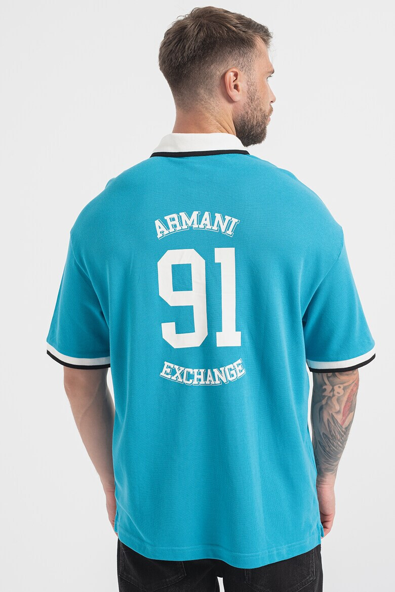 ARMANI EXCHANGE Тениска с лого и яка - Pepit.bg