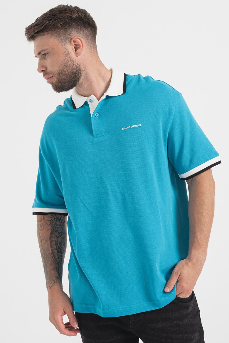 ARMANI EXCHANGE Тениска с лого и яка - Pepit.bg