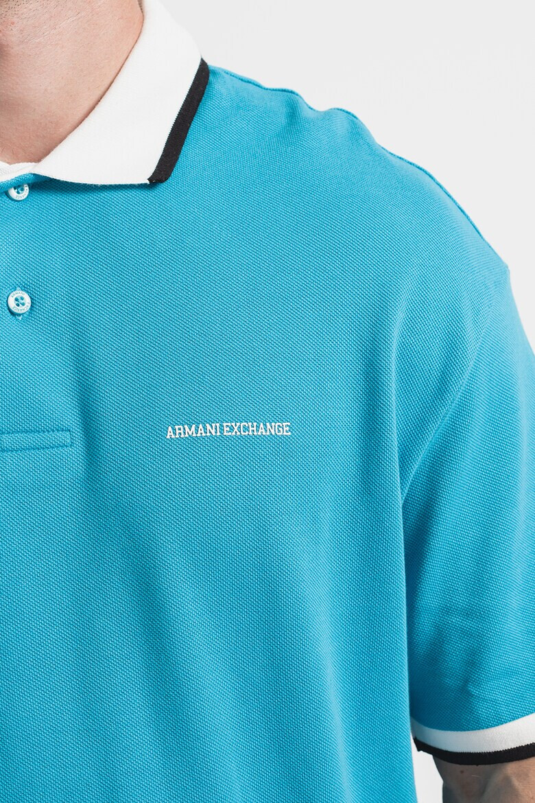 ARMANI EXCHANGE Тениска с лого и яка - Pepit.bg