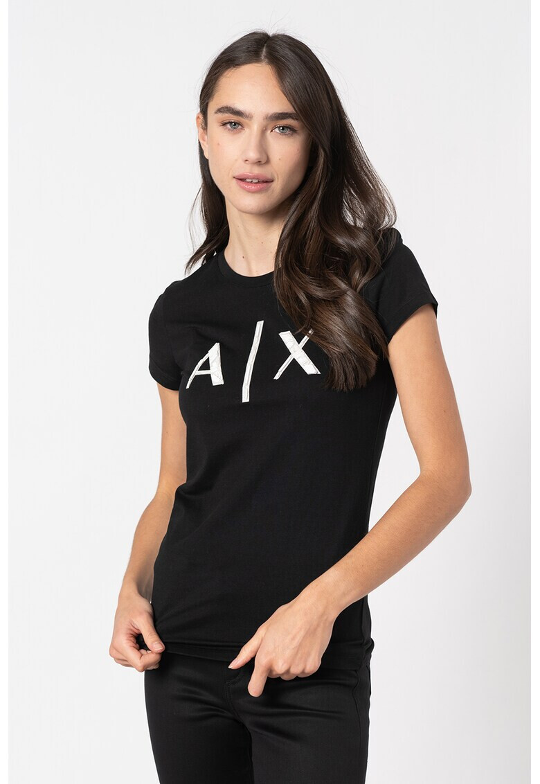 ARMANI EXCHANGE Тениска с лого и модал - Pepit.bg