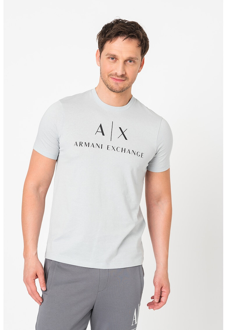 ARMANI EXCHANGE Тениска с лого и овално деколте - Pepit.bg