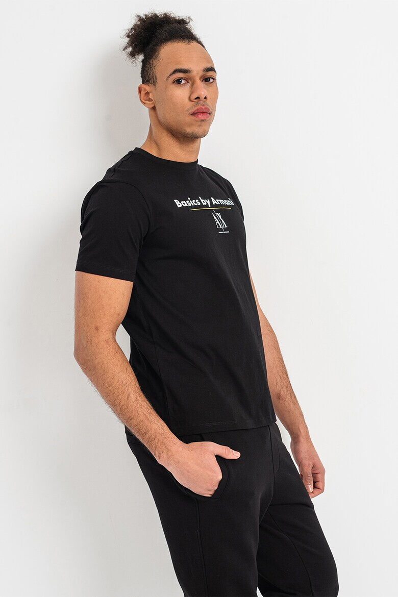 ARMANI EXCHANGE Тениска с лого и овално деколте - Pepit.bg