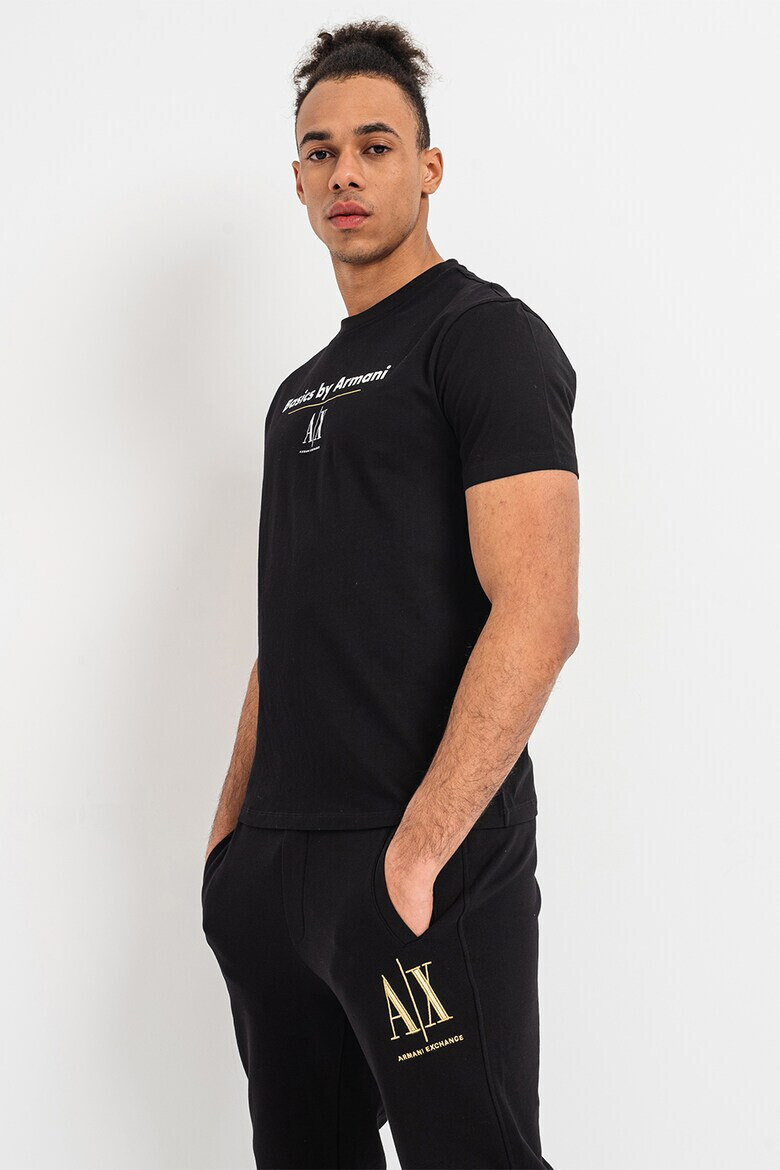 ARMANI EXCHANGE Тениска с лого и овално деколте - Pepit.bg