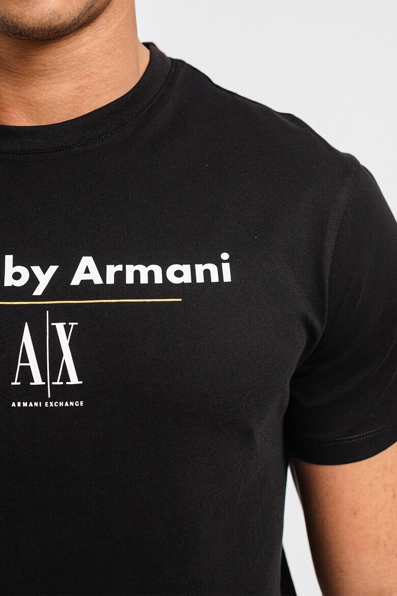 ARMANI EXCHANGE Тениска с лого и овално деколте - Pepit.bg