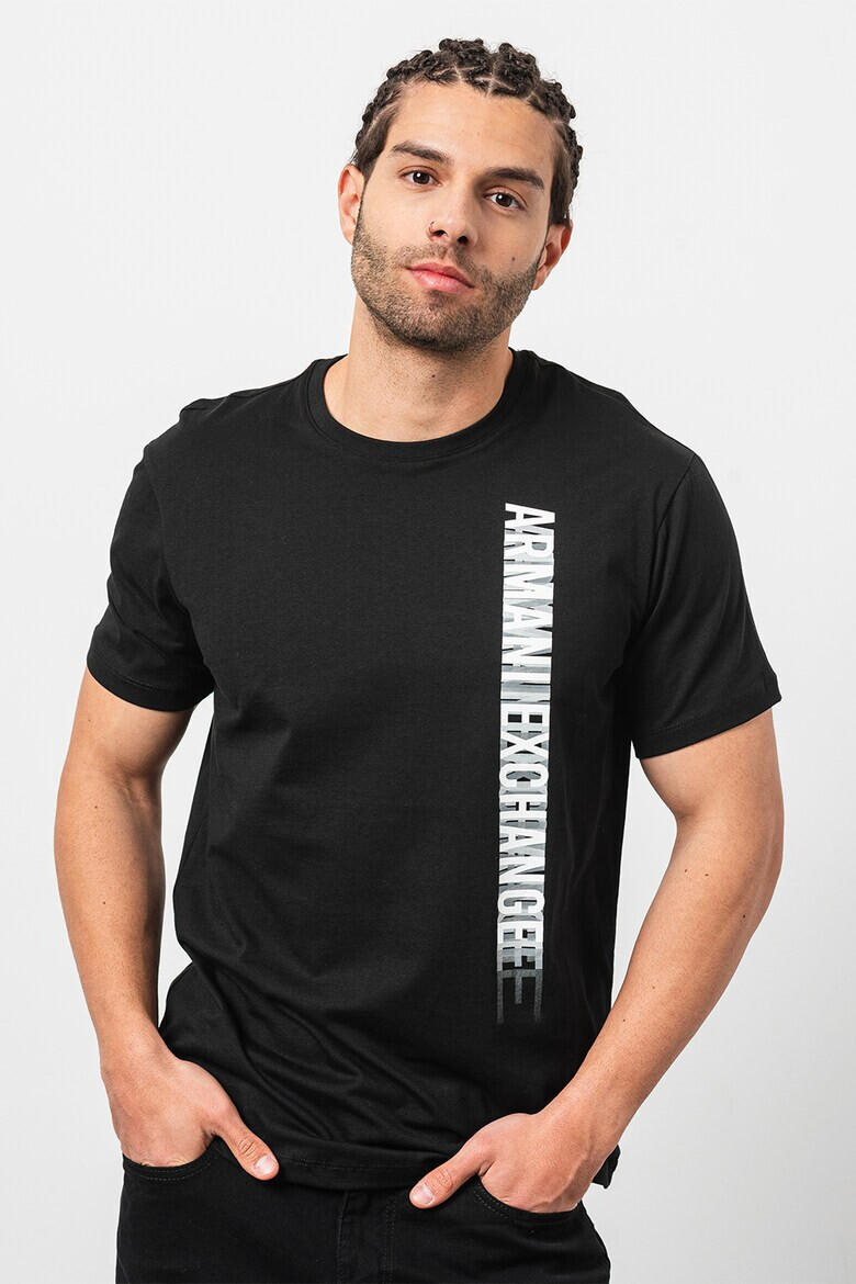 ARMANI EXCHANGE Тениска с лого и овално деколте - Pepit.bg
